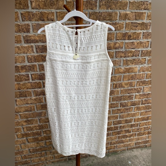 NWT Sophie Max, Lara dress, off-white with a lace overlay, size Small - Picture 2 of 3